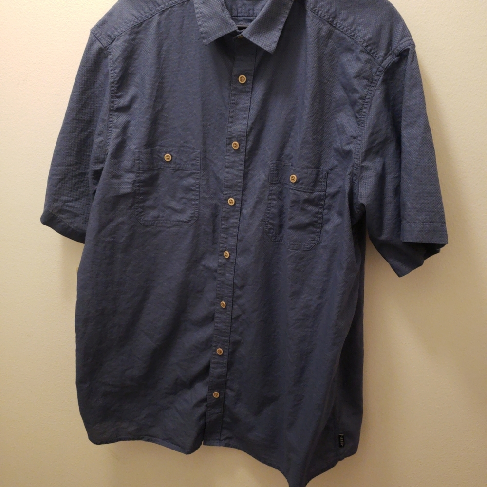 Rowm Mens Blue 2XT Short Sleeve Shirt